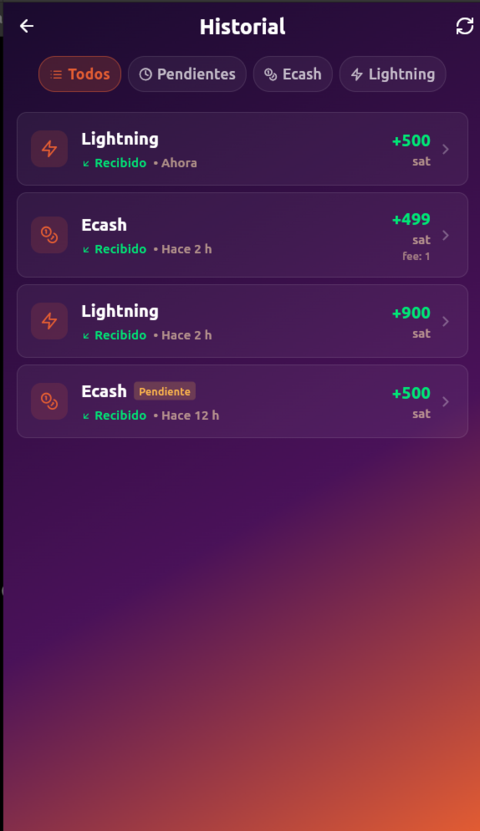 ElCaju - Recibir Bitcoin via Lightning